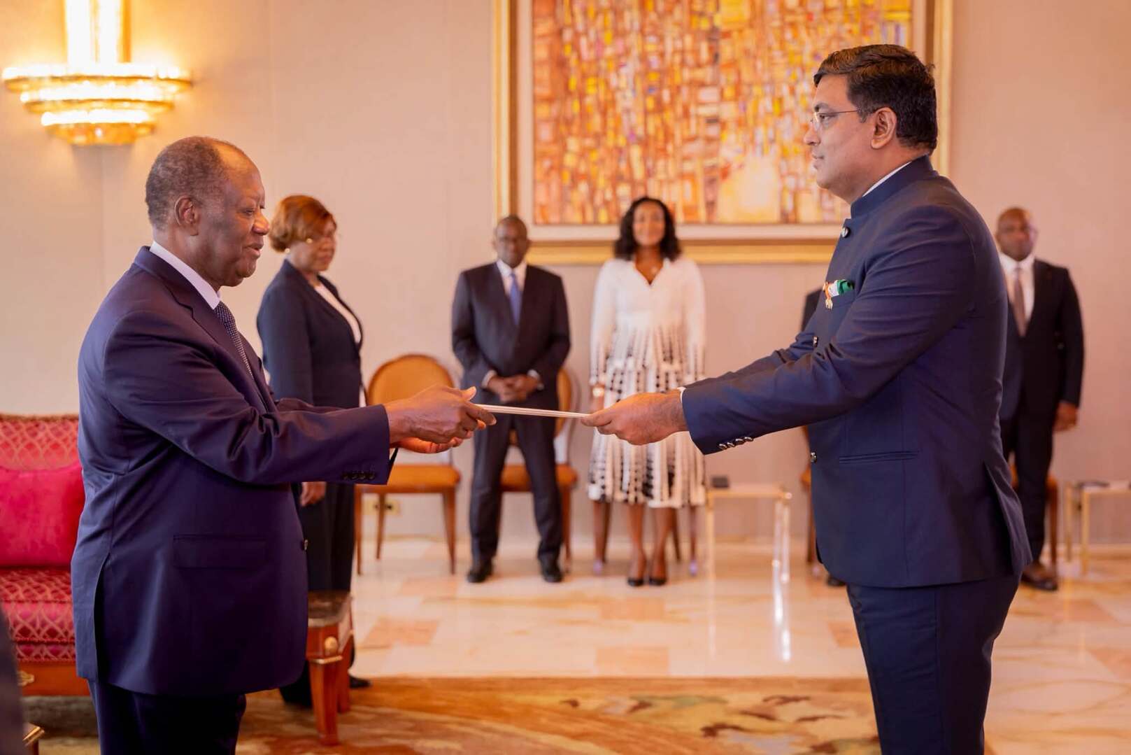 President Alassane Ouattara Receives Letters of Credence from Five New Ambassadors